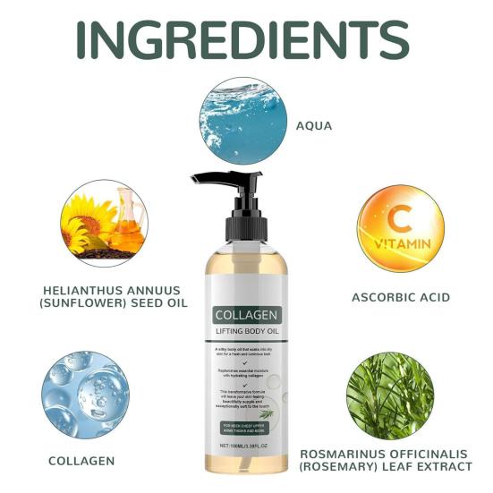 Rosemary Body Oil for Firming Hydration Lightweight Non-Greasy Moisturizer for Dry Skin Fast-Absorbing Natural Scent Glowing Skin Massage Oil for Full