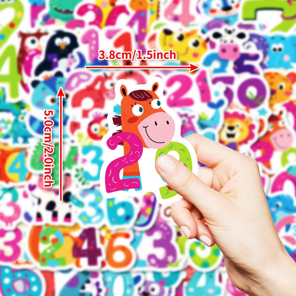 50 New Products Animal Series Puzzle Stationery Stickers Digital Stickers Cartoon Waterproof Decorative Helmet Water Cup