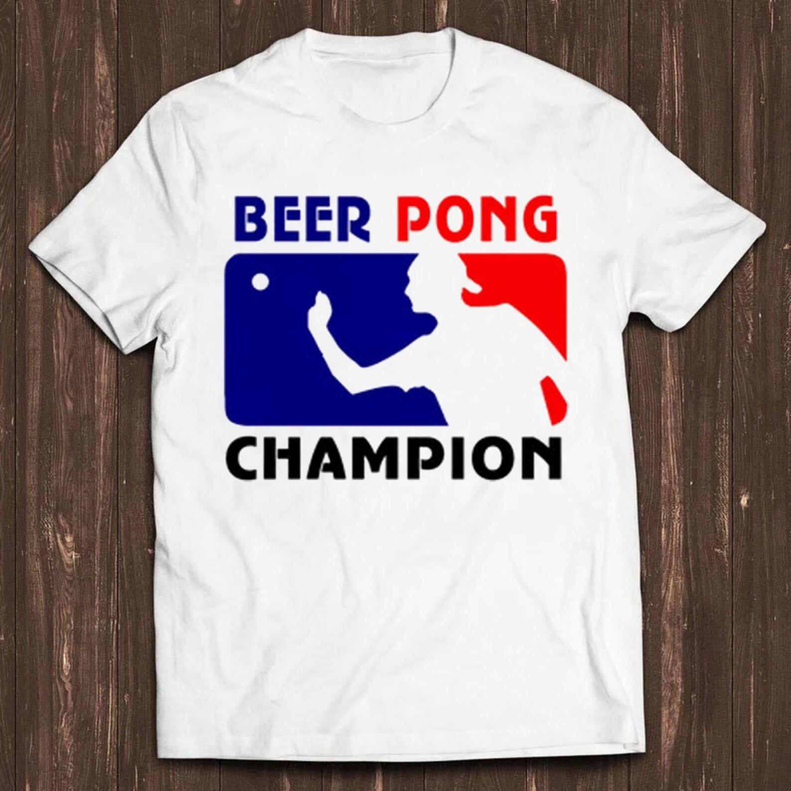 Beer Pong Champion T Shirt Funny Retro Pub Gift Tee C1178 S