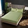 Satin Sheets Fitted Sheet Solid Color Rayon Mattress Cover Elastic Band Bed Sheet King 200x200 200x220 No Pillowcase Beddings