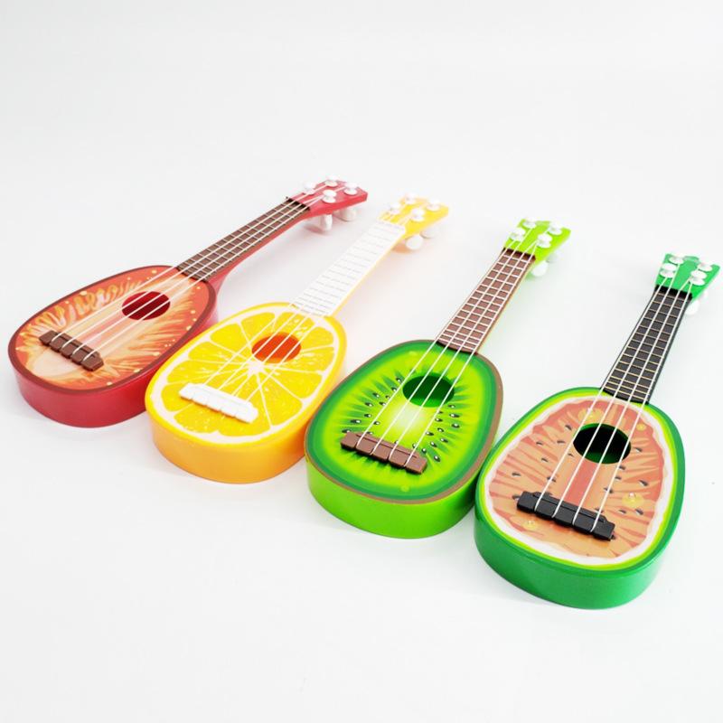 Playing Cartoon Fruit Guitar Toy Children'S Early Education Musical Instrument Ukulele Gift Ground Marketing