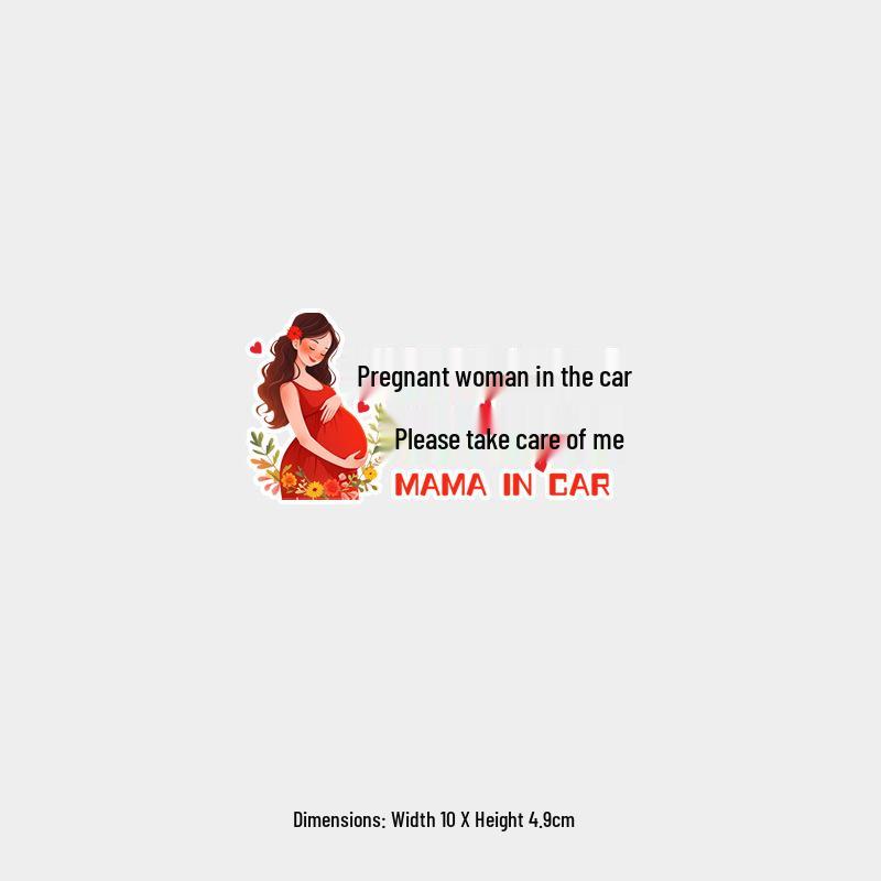 Creative Rear Windshield Sticker: Highlighting Safe Distances for Female Drivers