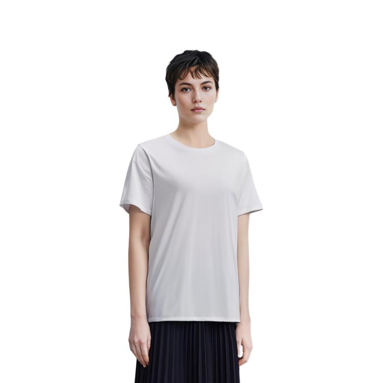 Decathlon Solid Fitness Cotton Other T-Shirts Women's Snow White