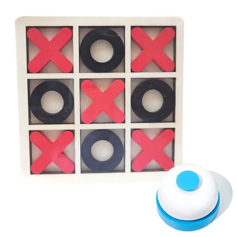 2pc Montessori Wooden Toy Mini Chess Play Game Jigsaw Board Games Early Educational Interaction Toys for Kids Party Battle Games