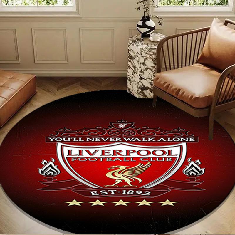 Football Liver-pool Round mat Home Decor, Chair rug For livingroom,Bedroom, doormat home decor Birthday Gift Christmas Gifts