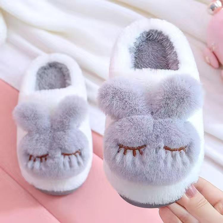 Kids Autumn Winter Indoor Non-slip Warm Cotton Slippers
