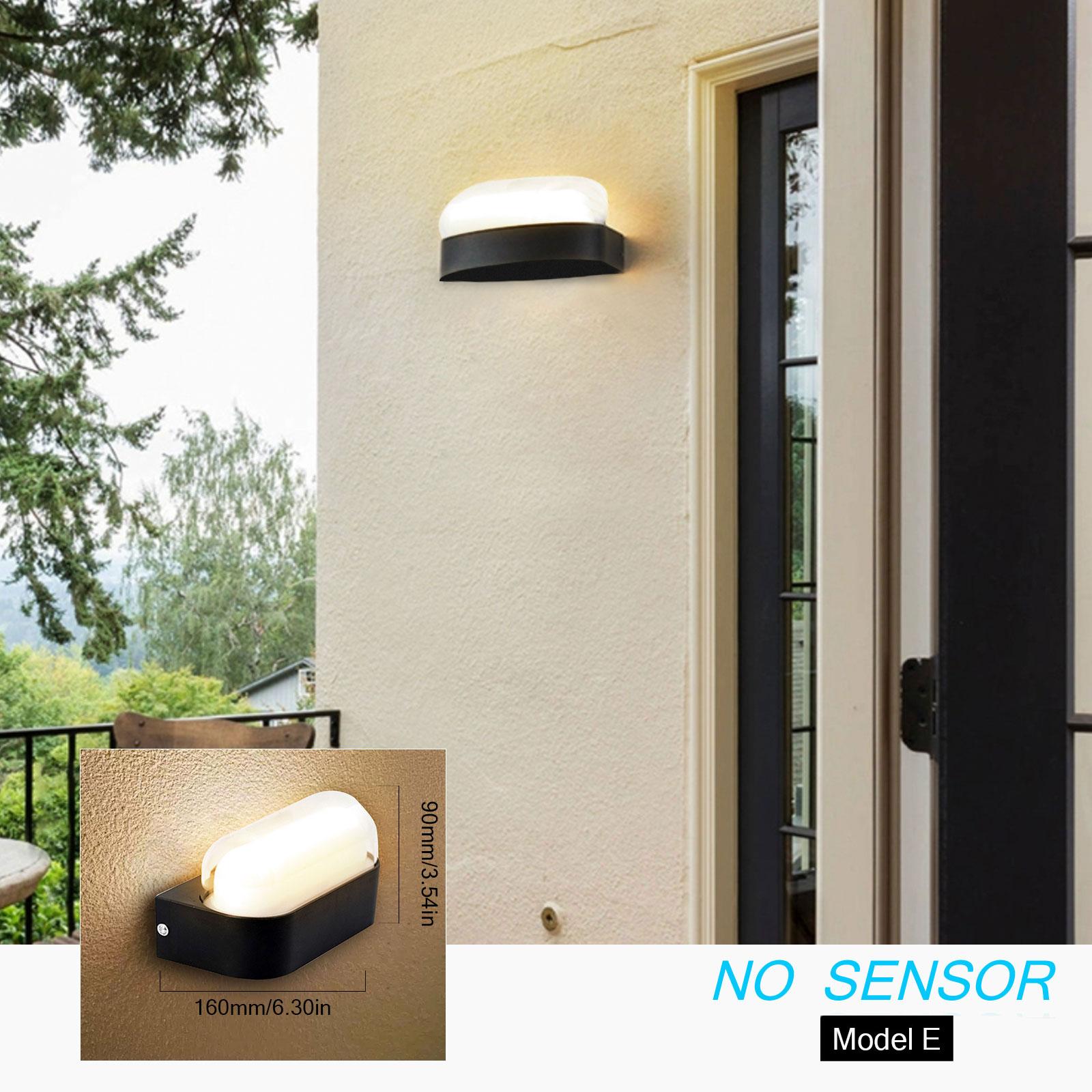 

Світлодіодна настінна лампа з датчиком руху AC85-265V 6W 12W ABS Холодний білий Теплий білий чорний Колір лампи підходить для зовнішнього декору в приміщенні Warm White