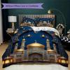 Muslim Pattern Bedding Uilt Set Uilt Cover Pillowcase Home Decoration Birthday Gift (1 * Duvet Cover + 2 * Pillowcase  Without Core)123