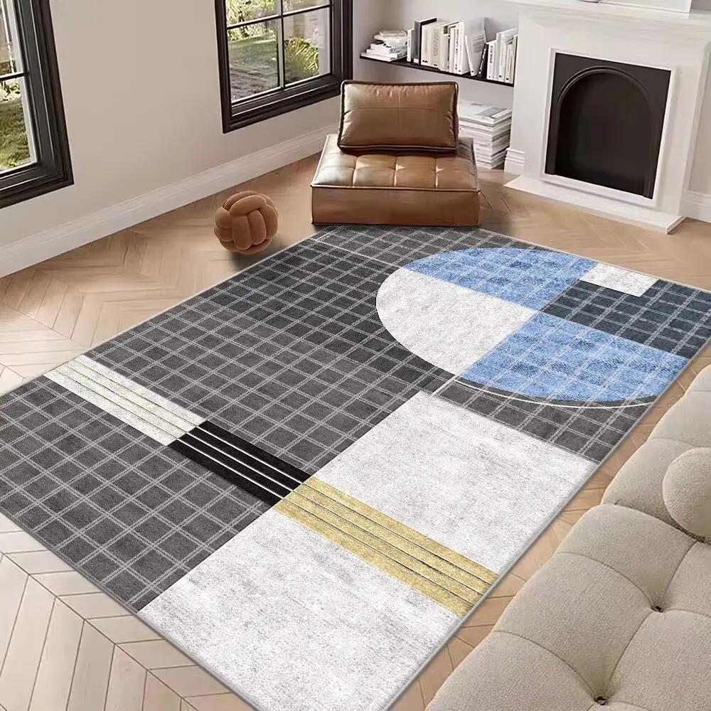 New Abstract Carpet for Living Room Premium Nordic Decoration Home Sofa Rugs Geometric Bedroom Bedside Soft Floor Mat Non-slip