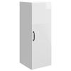 Wall Mounted Cabinet High Gloss White 33 X 34.5 X 90 Cm Particleboard