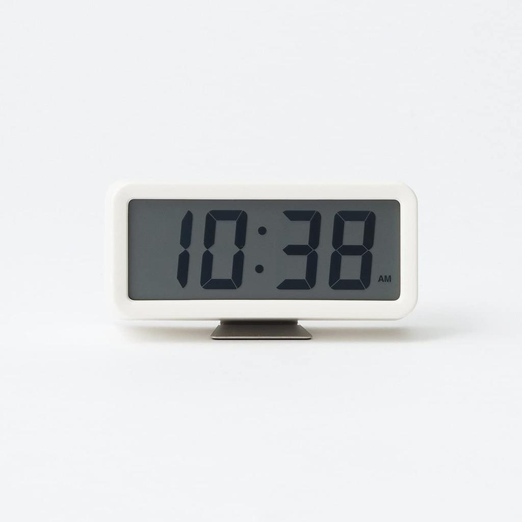 MUJI Digital Small Alarm 15832019 Clock, (with Function) White/Model Number MJ-DCSW1