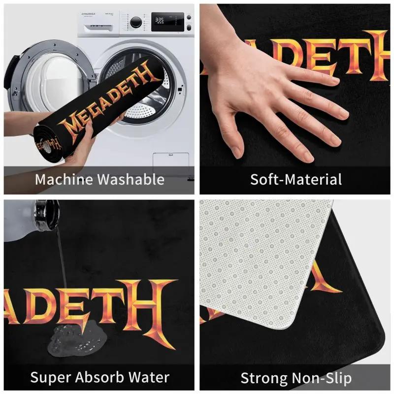 Personalized Heavy Metal Rock Roll Music Megadeths Print Doormat Mat Anti-Slip Bathroom Kitchen Living Room Rug Carpet 40*60cm