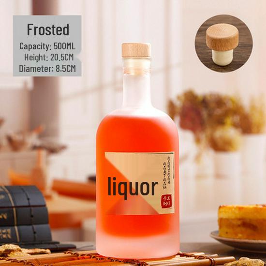 Stylish Glass Bottles for Baijiu, Wine & Vodka - Frosted & Sealed (Half Catty & One Catty Sizes)