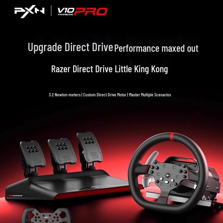 8PXN V10PRO Direct Drive Gaming Steering Wheel with Force Feedback Simulation