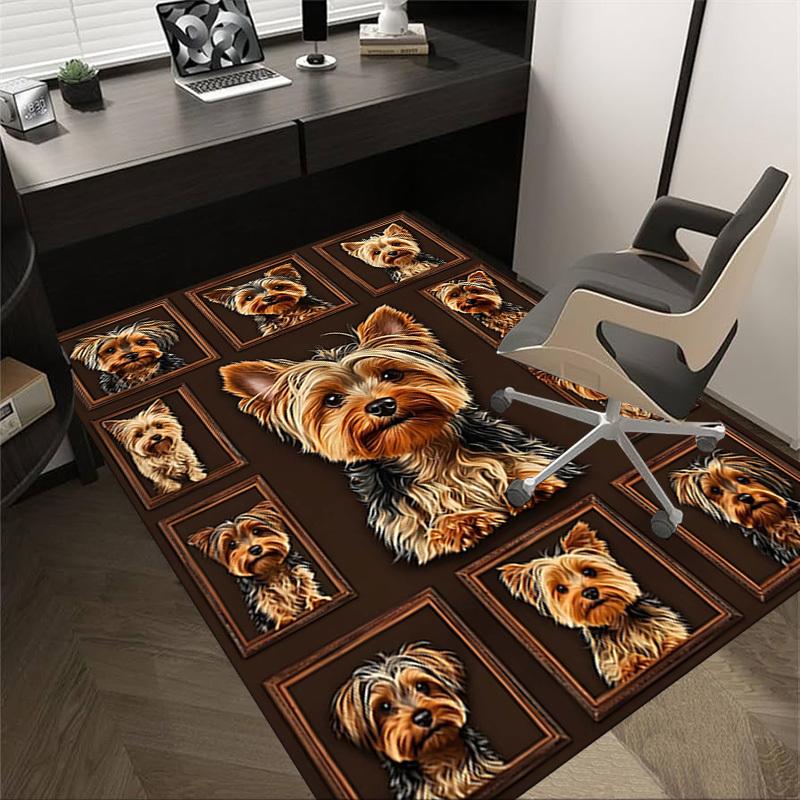 

1PC Yorkshire Terrier Non-Slip Floor Carpet Compatible for Office&Living Room&Bedroom&Dining room - Soft & Pattern, Vibrant Colors-H0357 60cm by 90cm