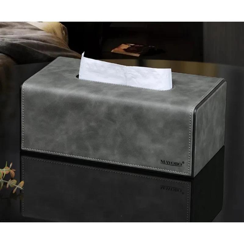 מחזיק קופסת טישו כיסוי עור נרתיק למגבונים מחזיק נייר טישו נייד מלבני שולחני מחזיק קופסת טישו מעור