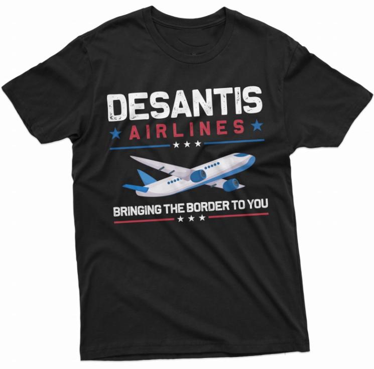 DeSantis Airlines Bringing the Border you T-T-Shirt XL