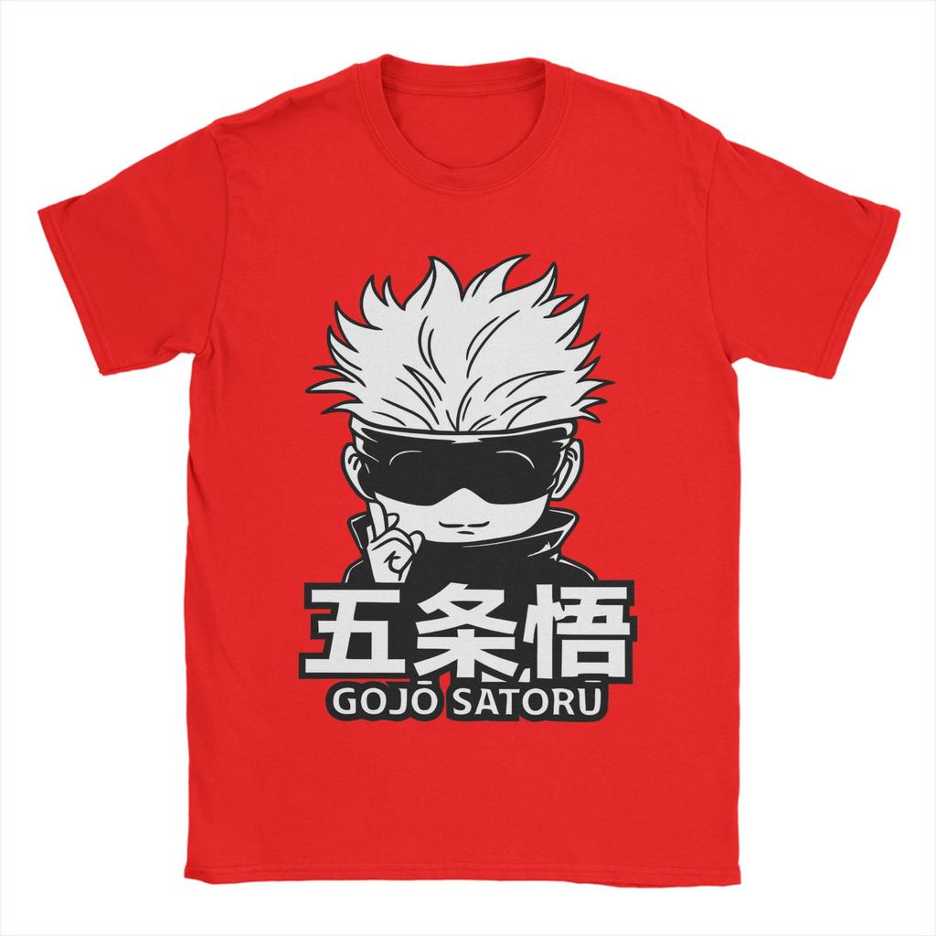 JJujutsu KKaisen Gojo Satoru T Shirts for Men Cotton Vintage TShirt Round Collar Tees Short Sleeve Clothing Gift Idea