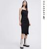 ELLASSAY Women's Pleated Hem Slit Midi Dress