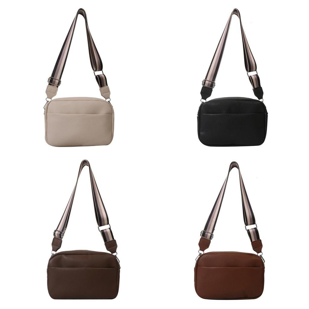Stylische Street Trend PU Crossbody Tasche Damen 2023 Mode Breiter Riemen Umhängetasche