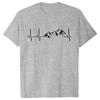 Herrenbekleidung Neuheit Mountain Heartbeat Pulse Line T-Shirt Klettern Wandern Grafik Tees Kurzarm Vatertag T-Shirt Männer