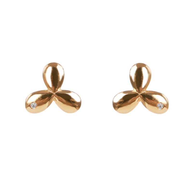 

eveningbell [silver925] Petal earrings (gold) Gold (18k gold plating)
