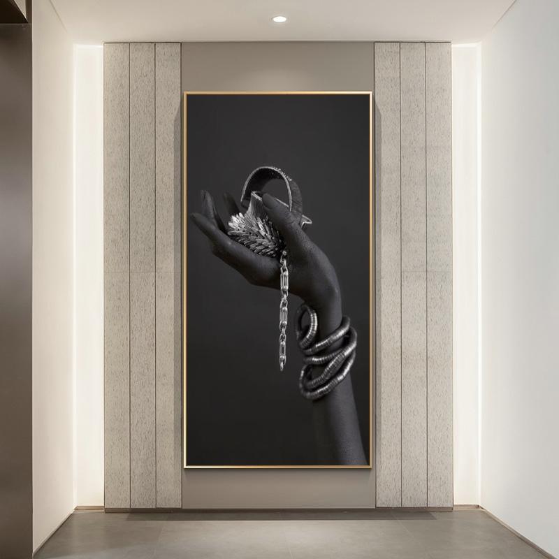 African Art, Black Hands, Hold Jewelry, Canvas, Paintings On the Wall, Art Posters, Wall Panels for African Women for Home Decor