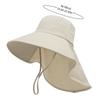 Women's Wide Brim Sun Hat Integrated Head and Neck Protection Foldable UV Protection Outdoor Fishing Hiking Cap