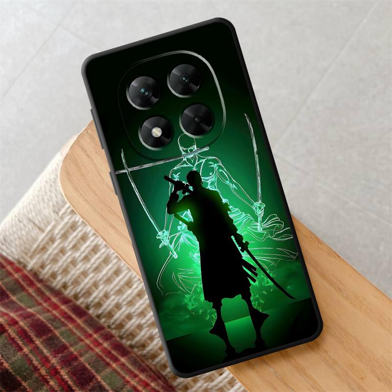 One Piece Cool Green Zoro Case for Xiaomi Redmi Note 10S 9S 7 8 12s 13 14 Pro Plus 9 10 11 12 Pro 11s Black Soft Phone Cover