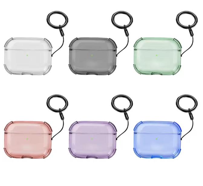 New Design Transparent Shockproof Earphone Case Anti Drop Multi Color Protective Cover for AirPods 4/3 Pro 2/1