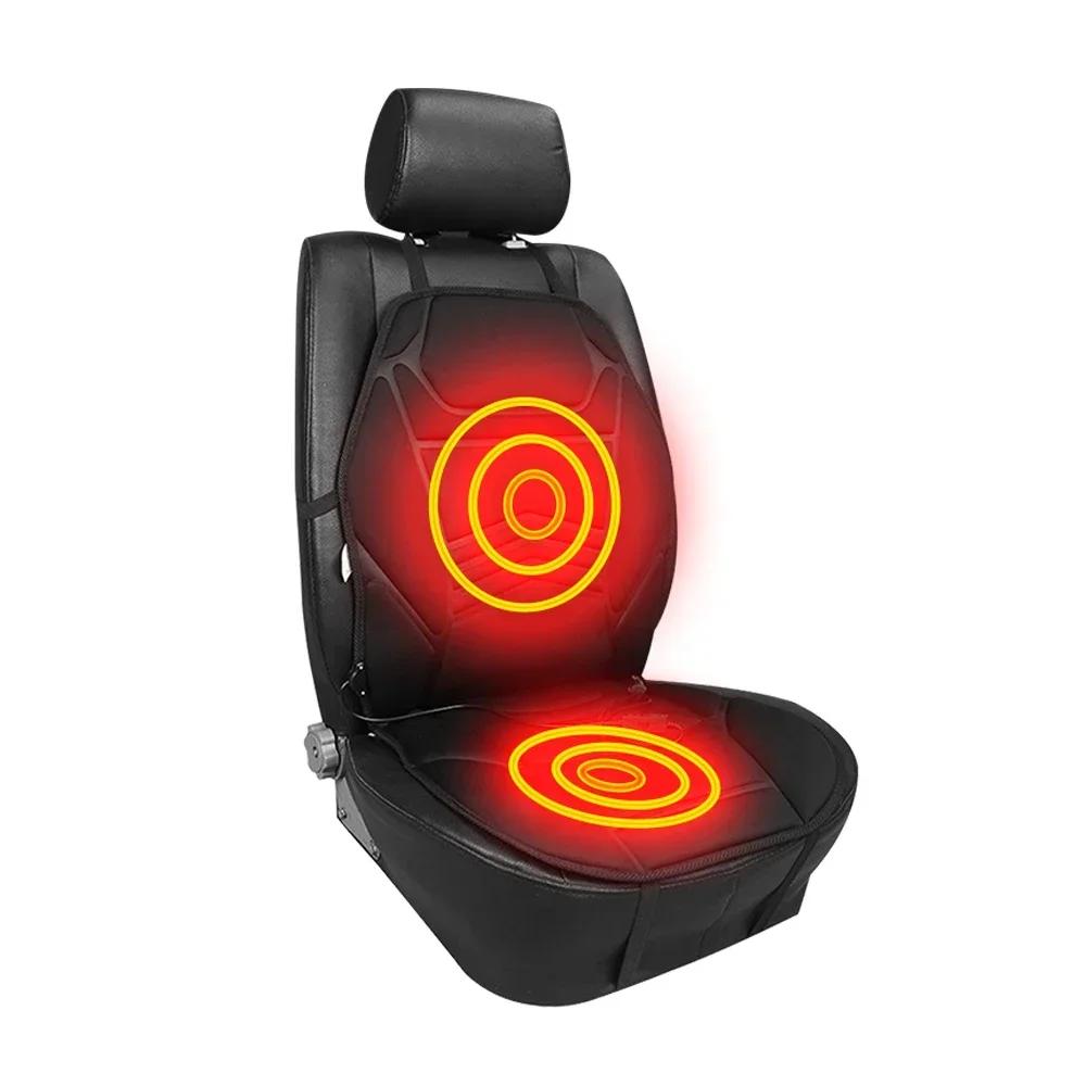 Car Seat Heating Cover 12V Electric Heating Pad Front Seat Cushion Adjustable Temperature Universal Winter Car Seat Heater