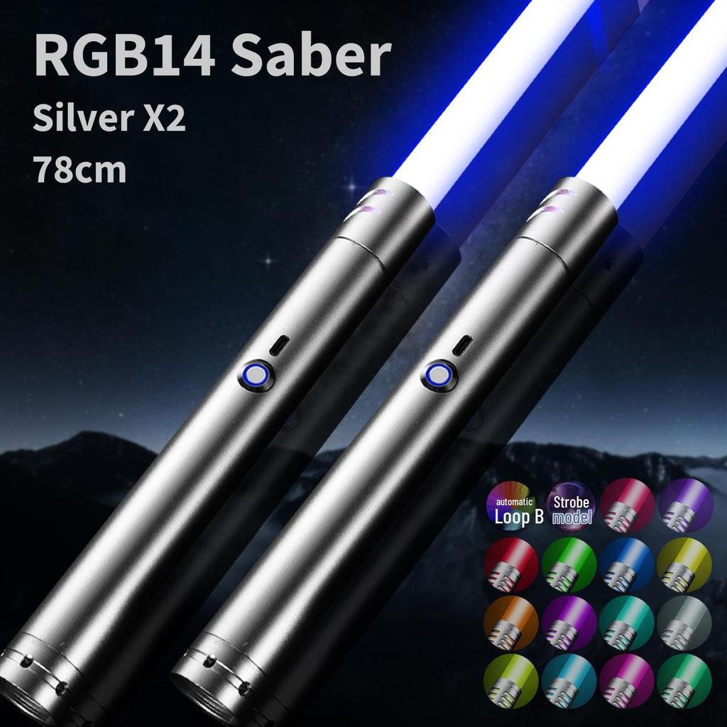 14barevný RGB kovový světelný meč - Dobíjecí, základní laserový meč inspirovaný Star Wars