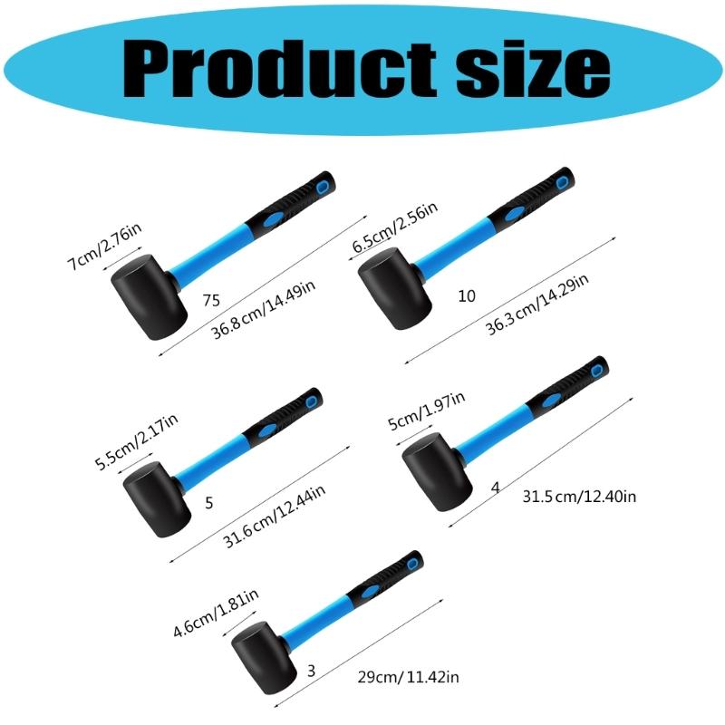 Kompaktierte Gummihammer-Schlägel mit Stoßdämpfung für Heimwerkerprojekte