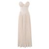 2025 Summer European & American Style One-Shoulder Solid Color Pleated Dress with Waist-Cinching for Women