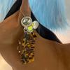 Multipurpose Comb Key Holder Hair Accessory Lightweight Acrylic Alloy Hair Grooming Keychain  For Gift Giving