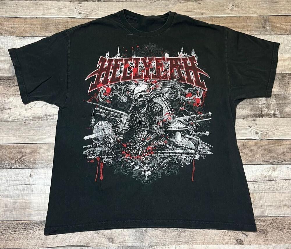 

Винтажная хлопковая черная футболка HELLYEAH с коротким рукавом, все размеры, унисекс, J572 S