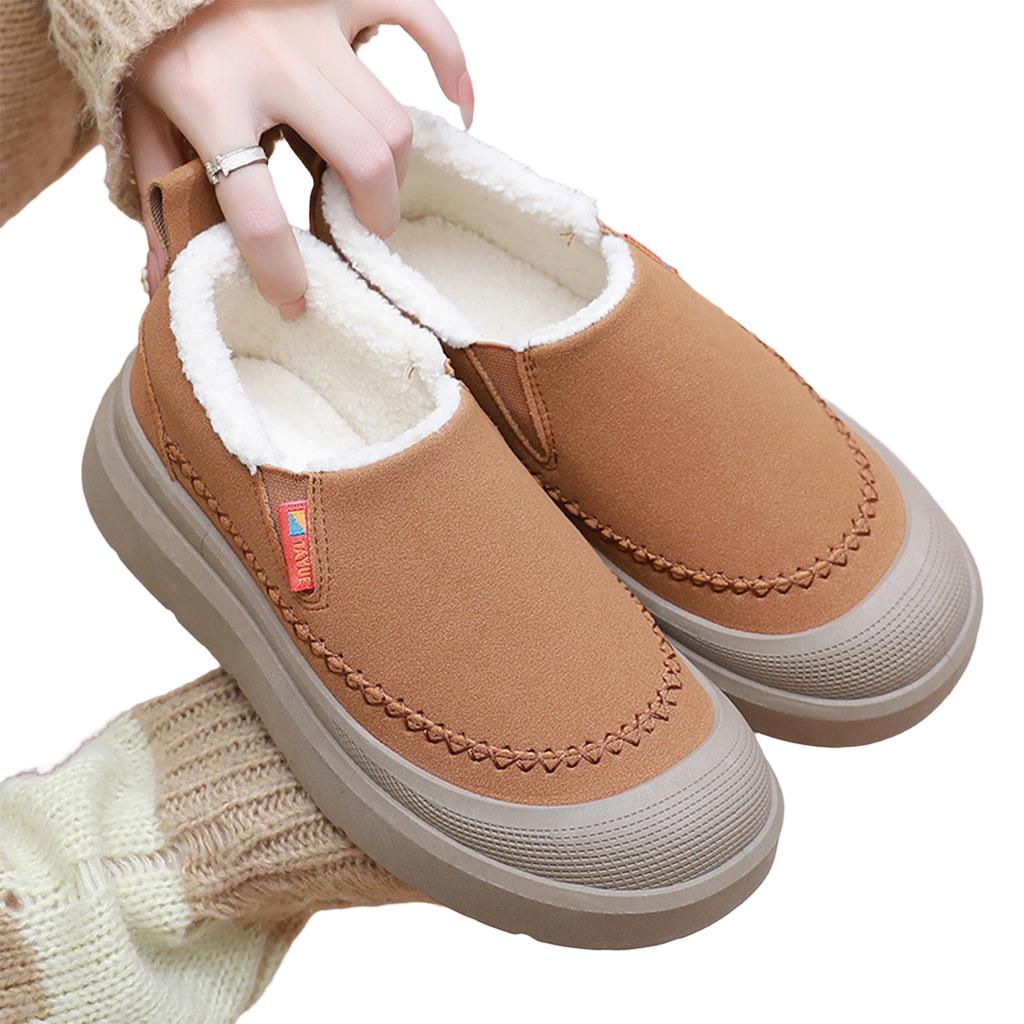 Women's -Lined Low-Cut Snow Boots - Soft, Warm Winter Shoes for Cold