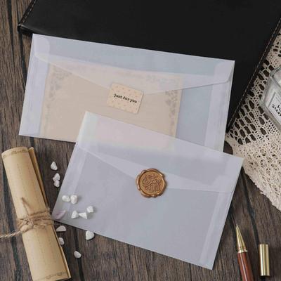 Průsvitné obálky na svatební oznámení z vellum 120 g/m² - Velikosti 3/5/7
