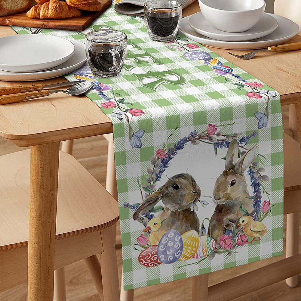 Buy Easter Bunny Egg Duck Flower Table Runners Modern Wedding Runner