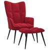 Day and Night - Day and Night Relaxation Armchair with Red Velvet Stool