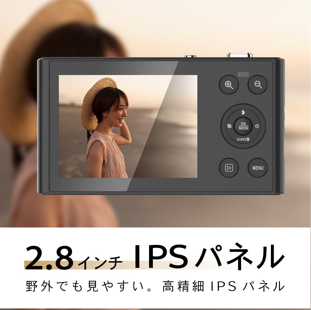Slim 13MP Camera with 5K Video 16x Digital Compact Digital 1cm Lightweight MicroSD Card Compatible Support, Autofocus, Zoom, Built-in Type-C Charging,