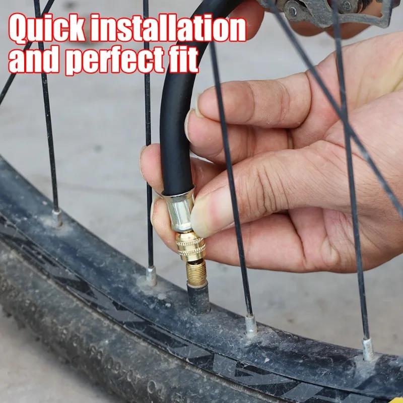 Car Tire Inflator Hose Inflatable Adapter Tyre Air Pump Extension Tube Tire Pump Gauge Hose Connector 100-210mm Tyre Valve Stem Caps1