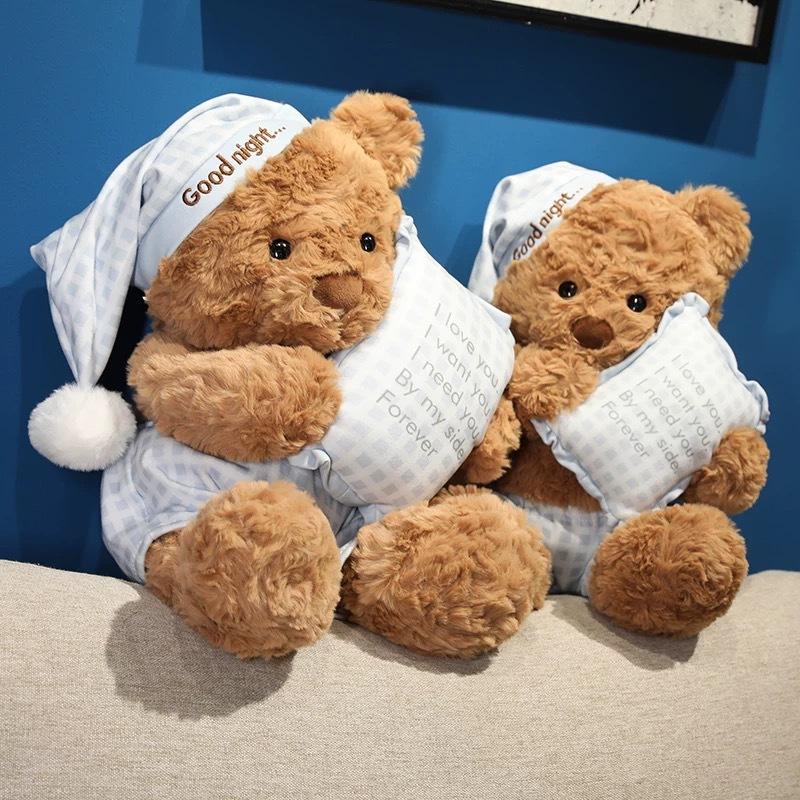 Good Night Pajamas Bear Plush Toy Doll Pillow Bear Doll Teddy Bear Pillow Rag Doll