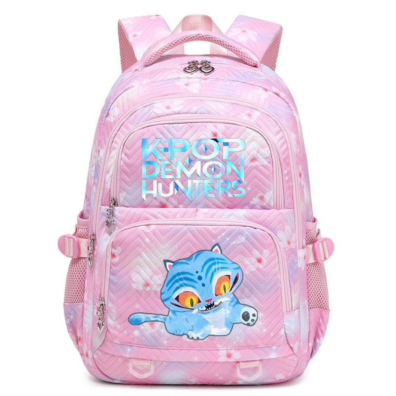 KPOP Demon Hunter Girls Printed Backpack Teen Girls Student Backpack Children's Large Capacity Backpack Cute Cartoon
