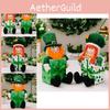 Stylish St Patrick's Day Doll With Green Leaf Gift Box For Elegant Decor Displays