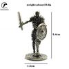 Biała miedź nieumarłych szkielet legion żołnierzy Model figurki miniatury ozdoby na biurko Vintage metalowa statua zabawki dekoracyjne