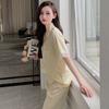 Summer Imitation Silk Pajamas Women'S Lace Edge Polka Dot Short-Sleeved Trousers Comfortable Loungewear Set