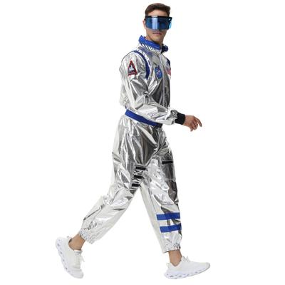 M-XL Cadılar Bayramı çifti aynı kos uzay kostümüyle dünyayı dolaşıyor, erkek ve kadın astronot sahne kıyafetleri