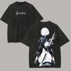 NieRAutomata YoRHa No  Type B Washed TShirt Unisex Personality Clothes Oversized Suitable for All Seasons Couples High Quality