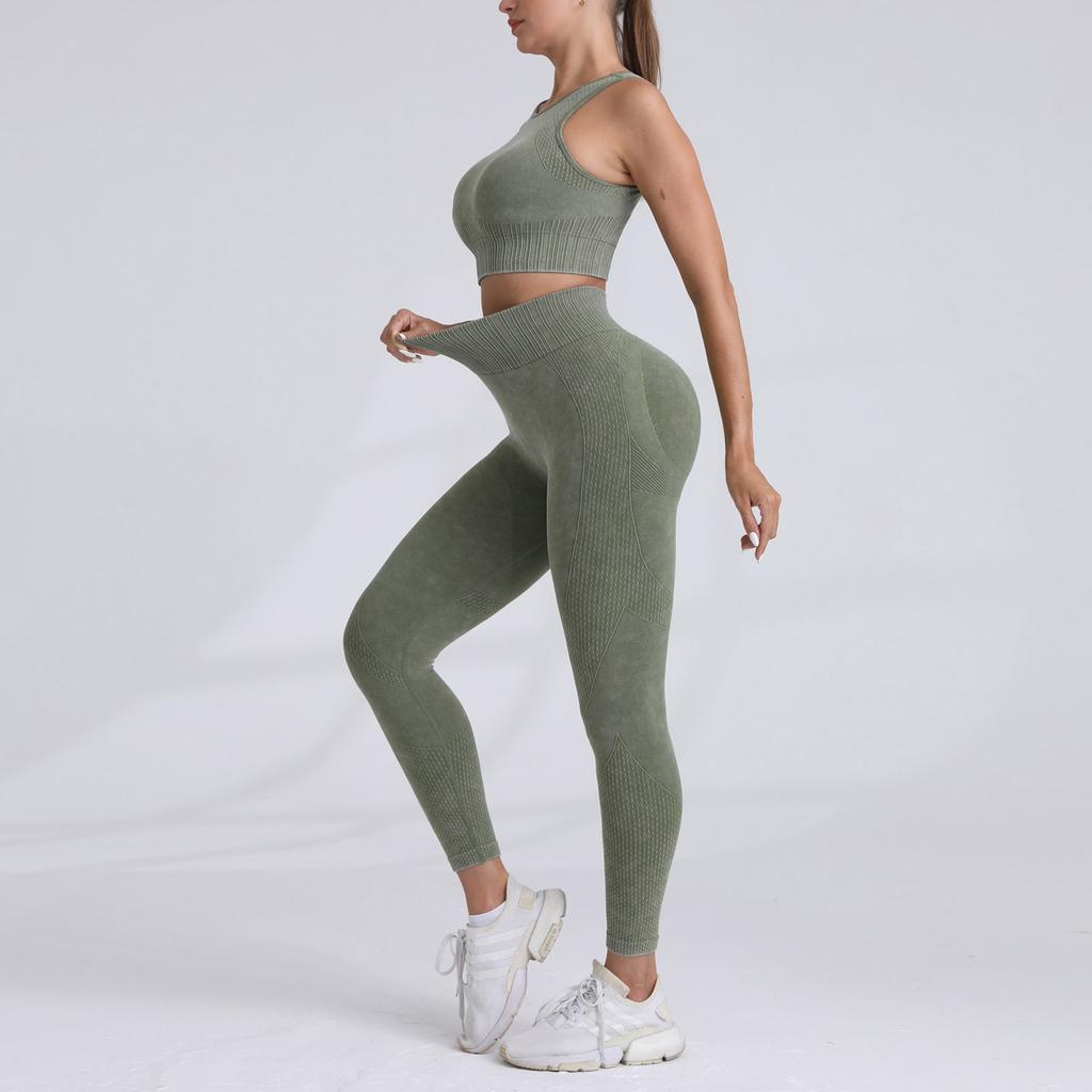 Women's Sports Bra Vest, High Waist And Hip Lifting Fitness Pants, Yoga Suit Set